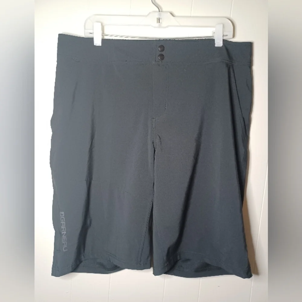 Louis Garneau Cycling Shorts Mens Size XL Black Longer Baggy Fit Stretch Elastic
